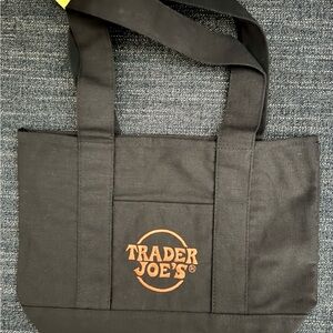 Limited Edition Halloween Trader Joe's Black Mini Canvas Tote Bag